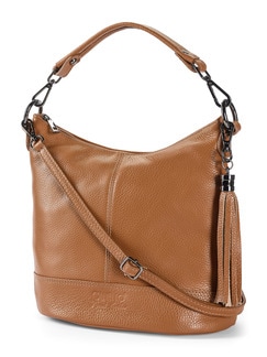 Leder-Handtasche Zimt Detail 1