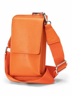 Leder-Handy-Portemonnaie Orange Detail 1