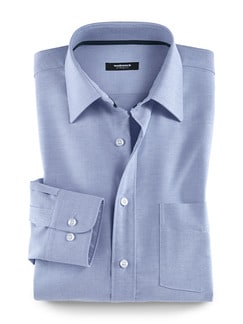 Extraglatt-Hemd Oxford Blau Detail 1