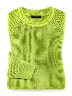 Baumwoll-Pullover Farbeffekt Bambus Detail 1