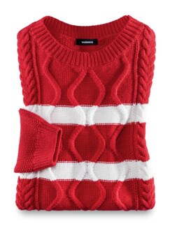 Reiskorn-Pullover Zopfmix Reiskorn-Pullover Zopfmix