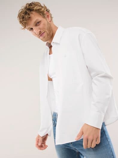 Oversized Hemd Weiß