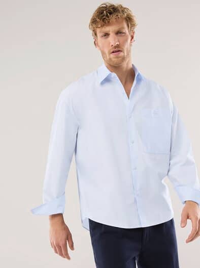 Oversized Hemd Hellblau