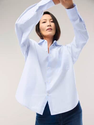 Oversized Hemd Hellblau