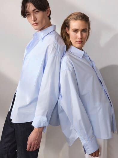 Oversized Hemd Hellblau