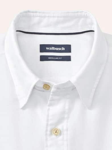 Leinen-Mix Multi-Taschen Hemd Weiß