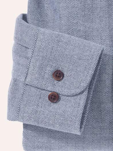 Flanell-Hemd aus Baumwolle Marine