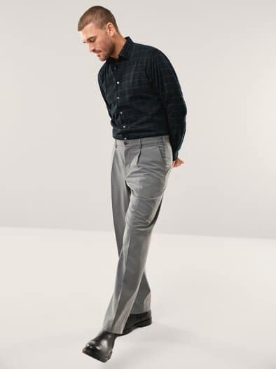 Soft-Flanell Hemd Karo Schwarz