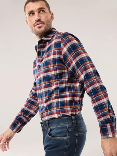 Soft-Flanell-Hemd Karo Rot