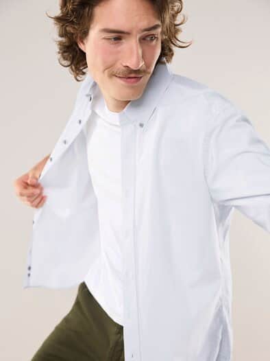 Hemd mit Kent-Kragen Button Down Grau