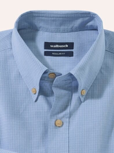 Hemd mit Kent-Kragen Button Down Jeansblau