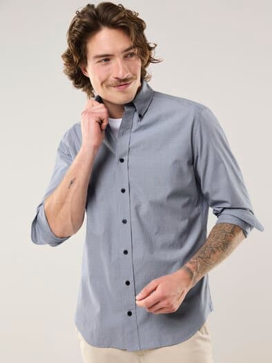 Hemd mit Kent-Kragen Button Down Marine