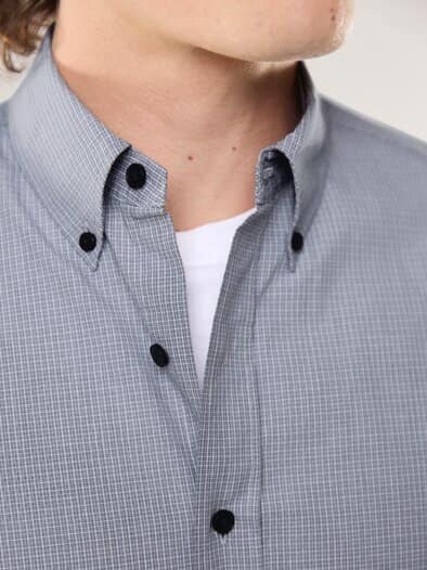 Hemd mit Kent-Kragen Button Down Marine