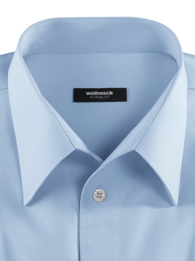 Extraglatt-Hemd Walbusch-Kragen Hellblau