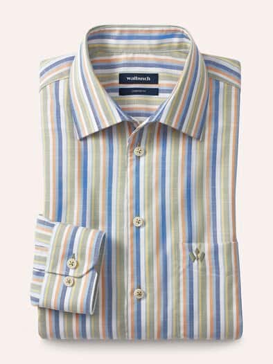 Extraglatt-Hemd Tropical Streifen