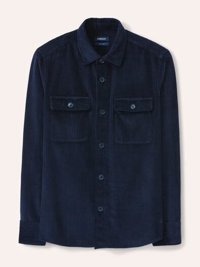 Overshirt aus Breitcord Marine