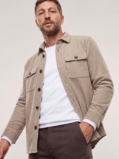 Overshirt aus Breitcord Natur