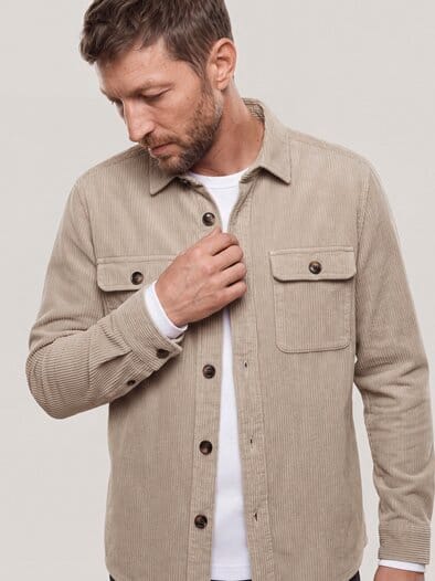 Overshirt aus Breitcord Natur