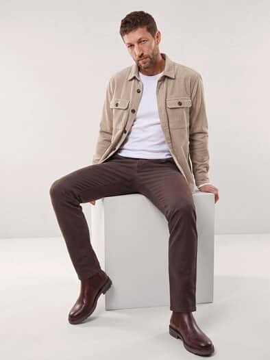 Overshirt aus Breitcord Natur