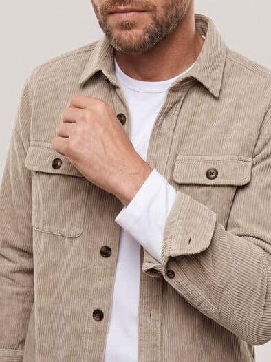 Overshirt aus Breitcord Natur