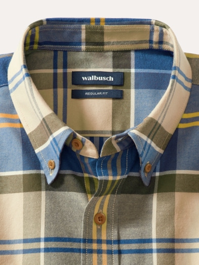 Diamanten Twill-Hemd Karo Natur