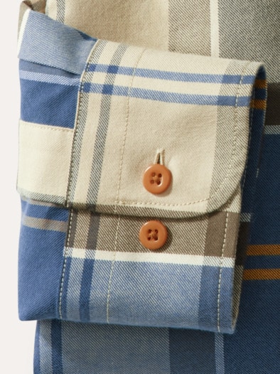 Diamanten Twill-Hemd Karo Natur