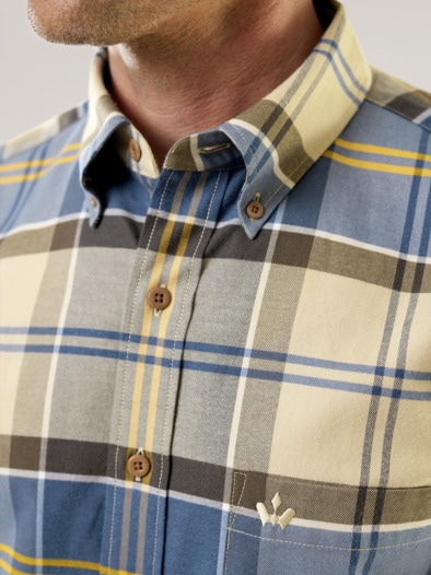Diamanten Twill-Hemd Karo Natur