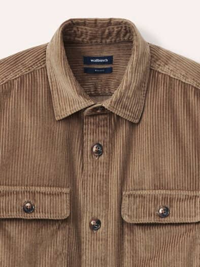 Overshirt aus Breitcord Camel
