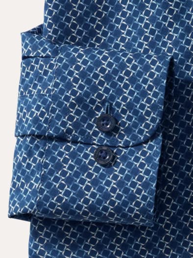 Extraglatt-Hemd Druck Marine