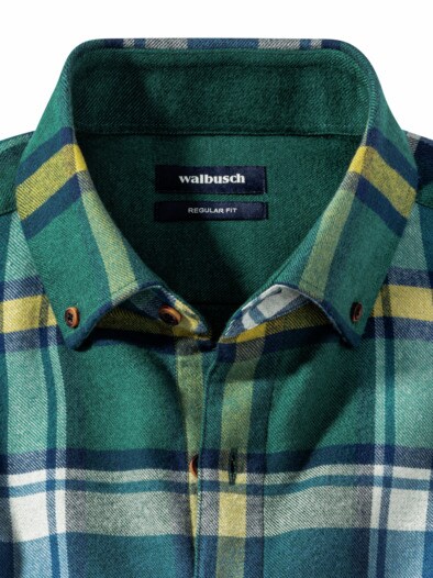 Doppelflanell Hemd Karo Multi