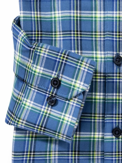 Hochleistungs-Flanell Hemd Fadenkaro Blau