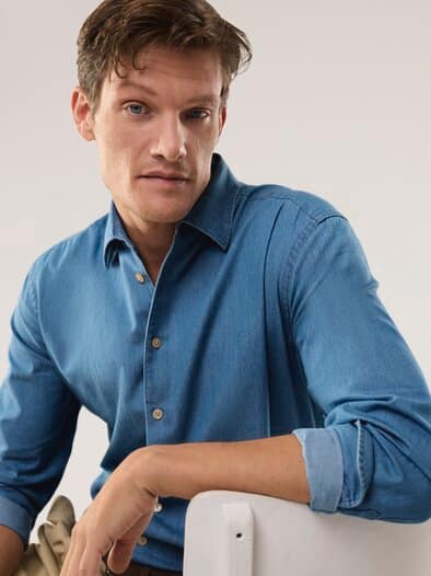 leichtes Jeans-Hemd Light Indigo