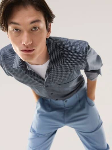 Extraglatt-Hemd Kent-Kragen Minimal Druck