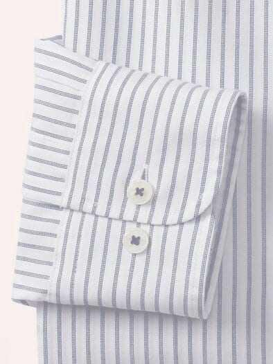 Royal-Oxford Hemd Streifen Weiß