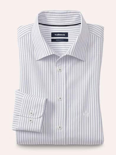 Royal-Oxford Hemd Streifen Weiß