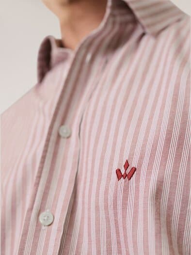 Royal-Oxford Hemd Streifen Rot