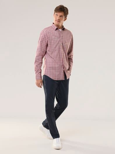 Royal-Oxford Hemd Karo Rot