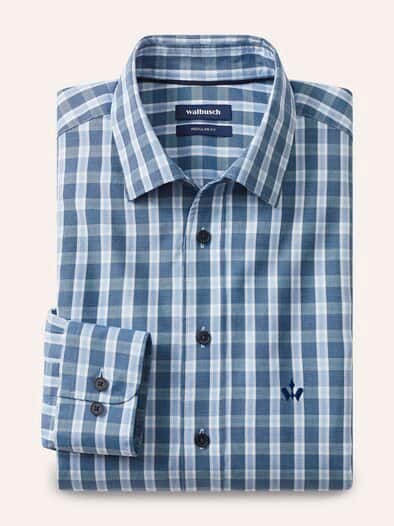 Hemd aus Royal-Oxford Karo Blau