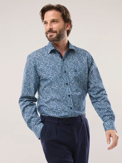 Aktiv-Hemd Blumen Druck