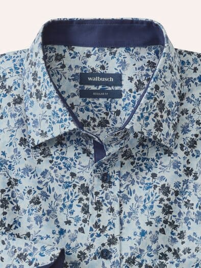 Aktiv-Hemd Blätter Druck