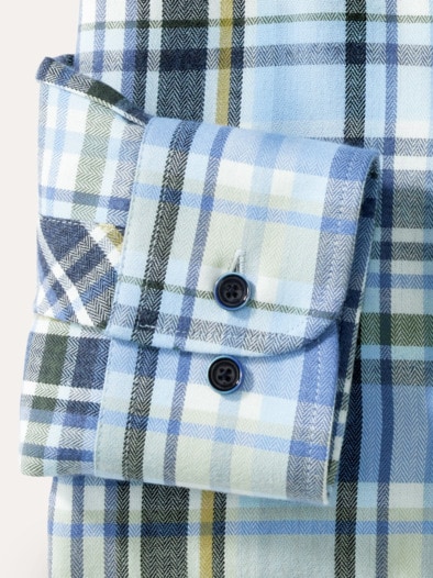 Premium-Flanell Hemd Karo Blau