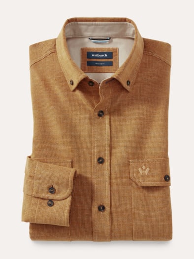Soft-Cord Overshirt Curry