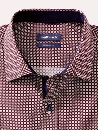 Aktiv-Hemd Druck Bordeaux