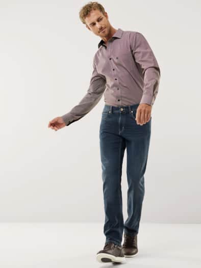 Aktiv-Hemd Druck Bordeaux