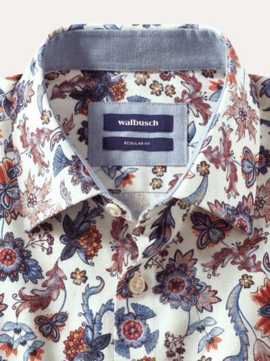 Softflanell-Hemd Druck Wollweiß