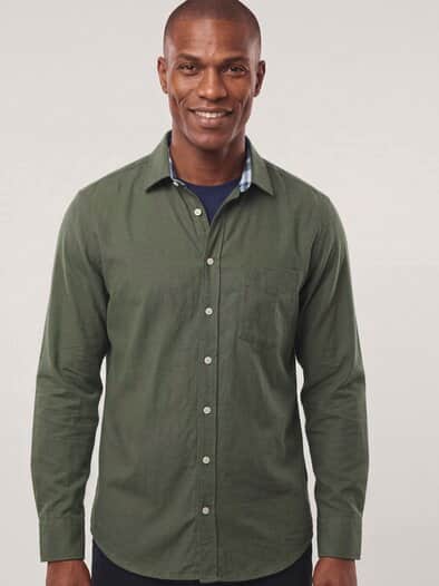 Softflanell-Hemd Uni Schilf