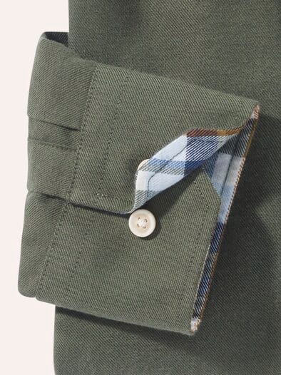 Softflanell-Hemd Uni Schilf