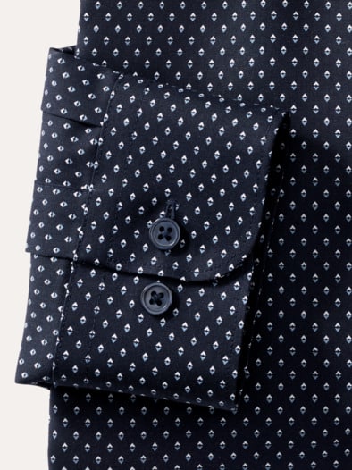 Extraglatt-Hemd Walbusch-Kragen Druck Minimal