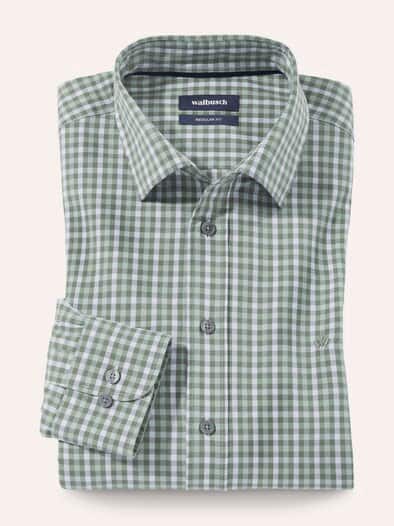 Hemd aus Royal-Oxford Vichy Absynth