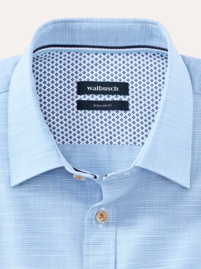 Soft-Tropical Hemd Uni Hellblau